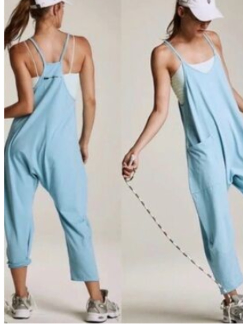 Free People Movement Hot Shot Light Lavender Harem Jumpsuit Size M NWT